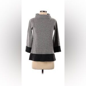 Autumn Cashmere gray charcoal cowl neck cashmere sweater size small